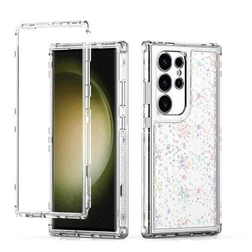 Funda de acrílico transparente con efecto láser para Samsung Galaxy S24 Ultra 5G (copo de nieve)