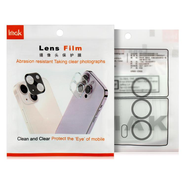 Funda para iPhone 15/15 Plus con película de cristal imak para lente de cámara trasera, versión exclusiva con autoposicionamiento