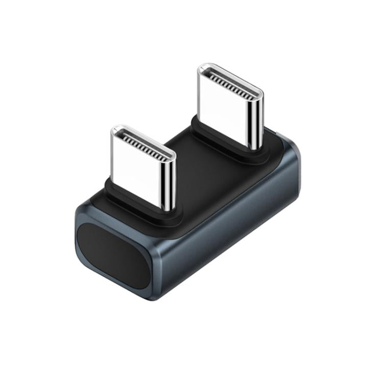 Adaptador tipo C de 240 W y 80 Gbps con todas las funciones. Modelo: macho a macho en forma de U (azul).