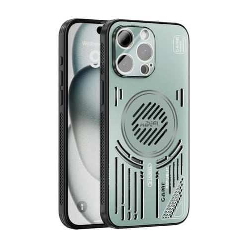 Funda ABEEL Ice Fox Series con disipador de calor magnético para iPhone 14 Pro Max (verde claro)
