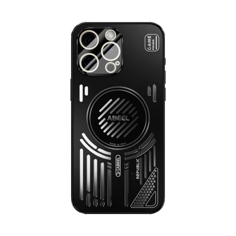 Funda ABEEL Ice Fox Series con disipador de calor Magsafe para iPhone 15 Pro Max (negra)