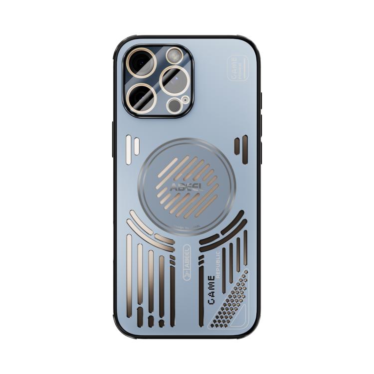 Funda ABEEL Ice Fox Series con disipador de calor magnético para iPhone 16 Pro Max (azul)
