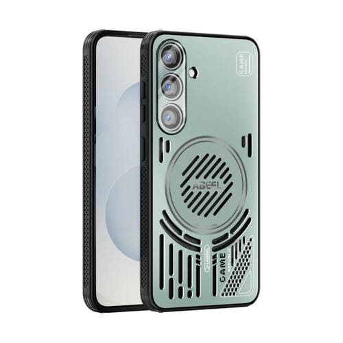 Funda con disipador de calor Magsafe para Samsung Galaxy S25 5G ABEEL Ice Fox Series (verde claro)