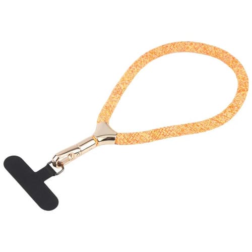 8mm Adjustable Gold Buckle Wrist Short Strap Anti-lost Mobile Phone Lanyard(Yellow Colorful)