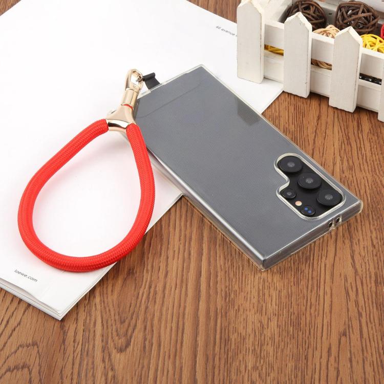 8mm Adjustable Gold Buckle Wrist Short Strap Anti-lost Mobile Phone Lanyard(Orange Colorful)