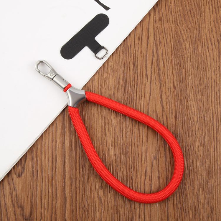 8mm Adjustable Silver Buckle Wrist Short Strap Anti-lost Mobile Phone Lanyard(Orange Colorful)