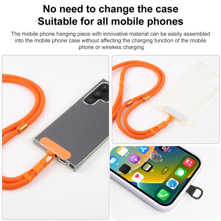 7mm 3 in 1 Threaded Adjustable Crossbody Mobile Phone Lanyard(Matcha Green)