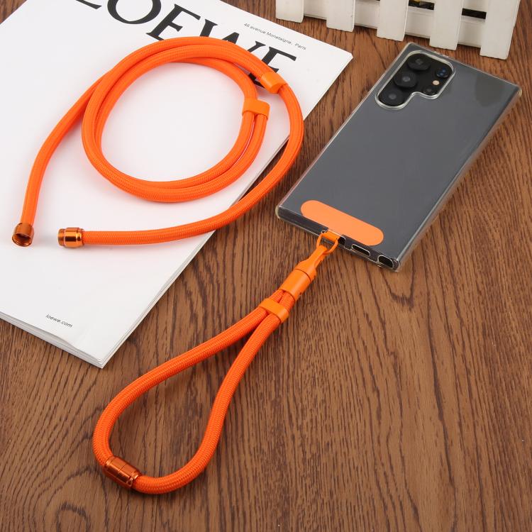 7mm 3 in 1 Threaded Adjustable Crossbody Mobile Phone Lanyard(Space Grey)