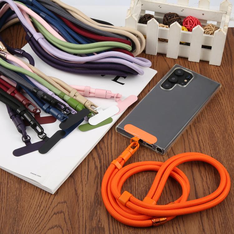 7mm 3 in 1 Threaded Adjustable Crossbody Mobile Phone Lanyard(Space Grey)