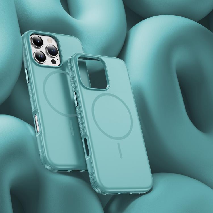 Funda híbrida de TPU Magsafe original para iPhone 16 Pro Max (azul claro)