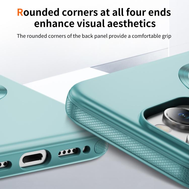 For iPhone 16 Pro Max Imitation Original CD Texture Magsafe PC Hybrid TPU Phone Case(Light Blue)