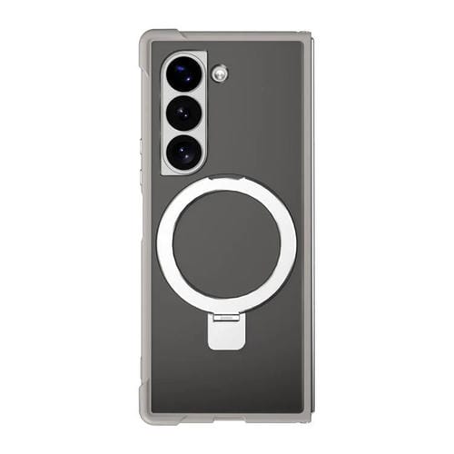 Funda para Samsung Galaxy Z Fold6 con soporte MagSafe de cuatro esquinas a prueba de golpes (gris)