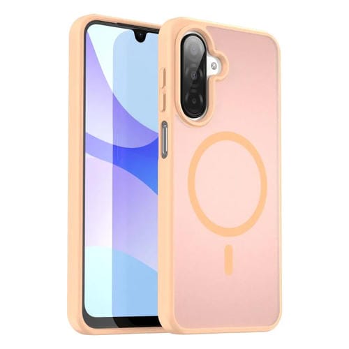 Funda híbrida de TPU translúcida con acabado mate MagSafe para Samsung Galaxy A26 5G (polvo rojo)