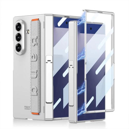 Funda plegable magnética con bisagras y soporte lateral para Samsung Galaxy Z Fold7 5G GKK (plateada)
