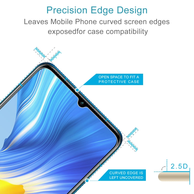 Para Huawei Honor X10 Max 50 PCS 0.26mm 9H 2.5D Película de vidrio templado
