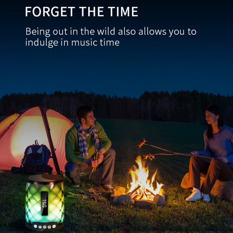 Mini Altavoz T&G Tg155 Bluetooth 4.2 Inalámbrico Portátil con Luces de Colores (Verde)