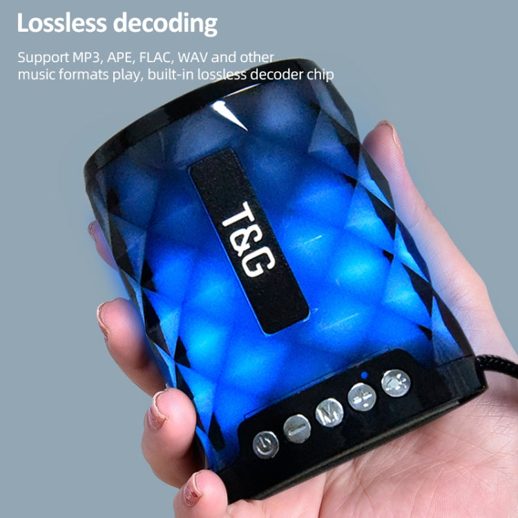 Mini Altavoz T&G Tg155 Bluetooth 4.2 Inalámbrico Portátil con Luces de Colores (Gris)