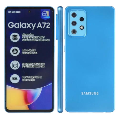 Para Samsung Galaxy A72 5G Pantalla a color Modelo de pantalla ficticia falsa que no funciona (Azul)