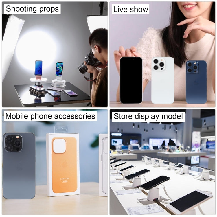 Pantalla Ficticia para iPhone 15 Pro Max con Pantalla Negra (Azul)