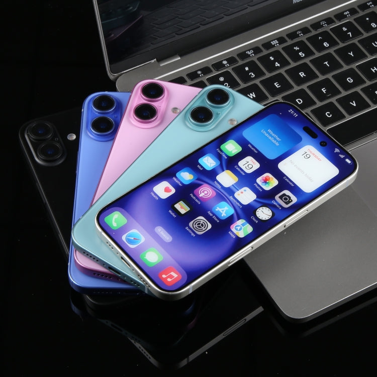 Modelo de Pantalla Falsa sin Función con Pantalla a Color para iPhone 16 Plus (Negro)