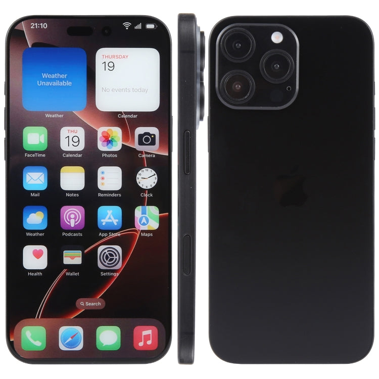 Modelo de Pantalla Falsa sin Función con Pantalla a Color para iPhone 16 Pro (Negro)