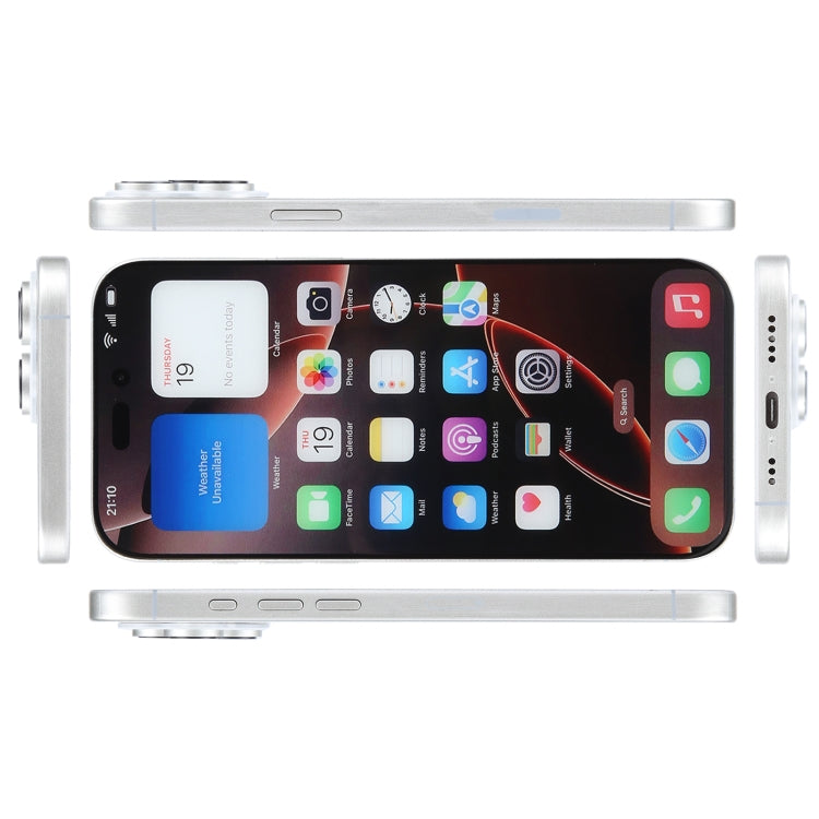 Modelo de Pantalla Falsa sin Función con Pantalla a Color para iPhone 16 Pro Max (Blanco)