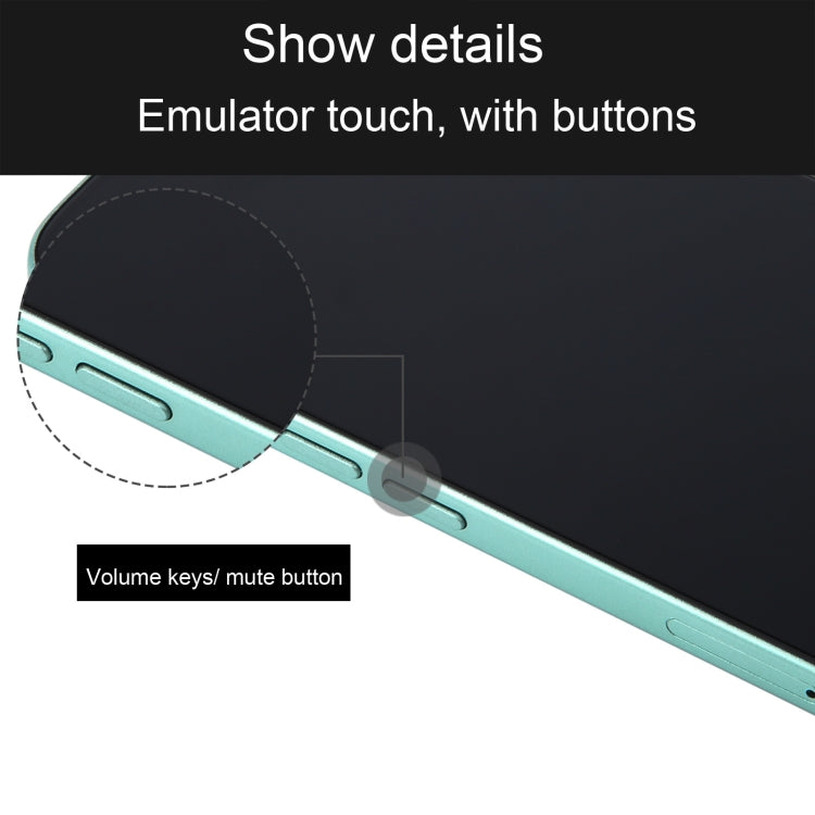 Modelo de Pantalla Falsa para iPhone 16 (Verde Azulado)