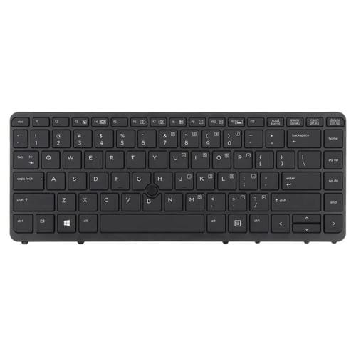 Teclado retroiluminado y puntero para HP EliteBook 840 G1/850 G1 (versión estadounidense) (negro)