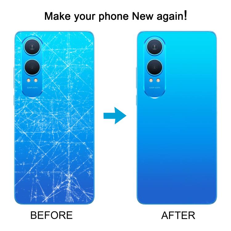 Coque Arrière en Plastique avec Couvercle d'Objectif d'Appareil Photo OnePlus Nord CE4 Lite (Bleu)