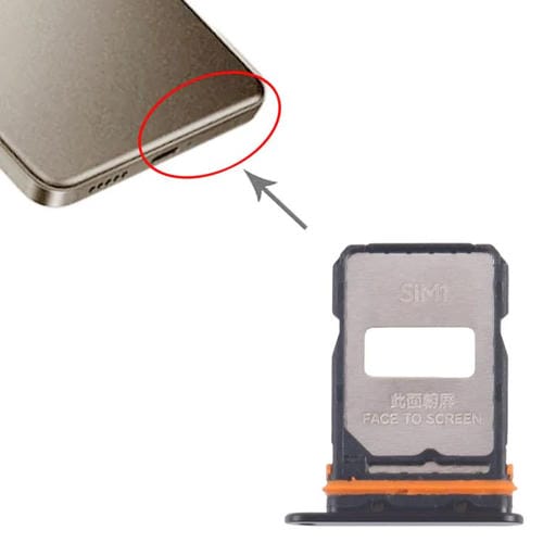 SIM Card Tray Xiaomi Redmi Turbo 4 Pro (Black) (10 Units)