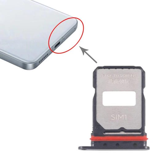 Bandeja Tarjeta SIM Xiaomi Redmi K80 Pro (10 Unidades) (Negro Mate)
