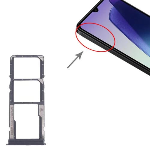 SIM Card Tray + Micro SD Xiaomi Redmi 14R 5G (10 Units) (Black)