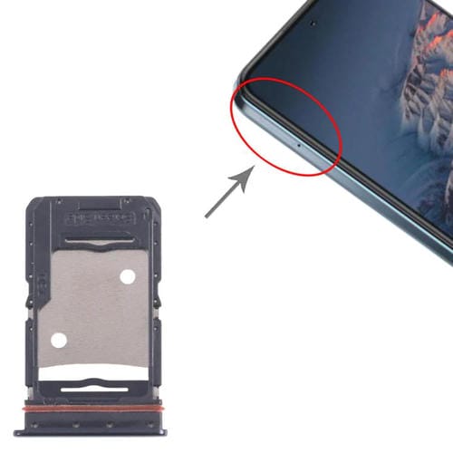 Tabuleiro Cartão SIM e Micro SD Tecno Camon 18 P (Preto) (10 Unidades)