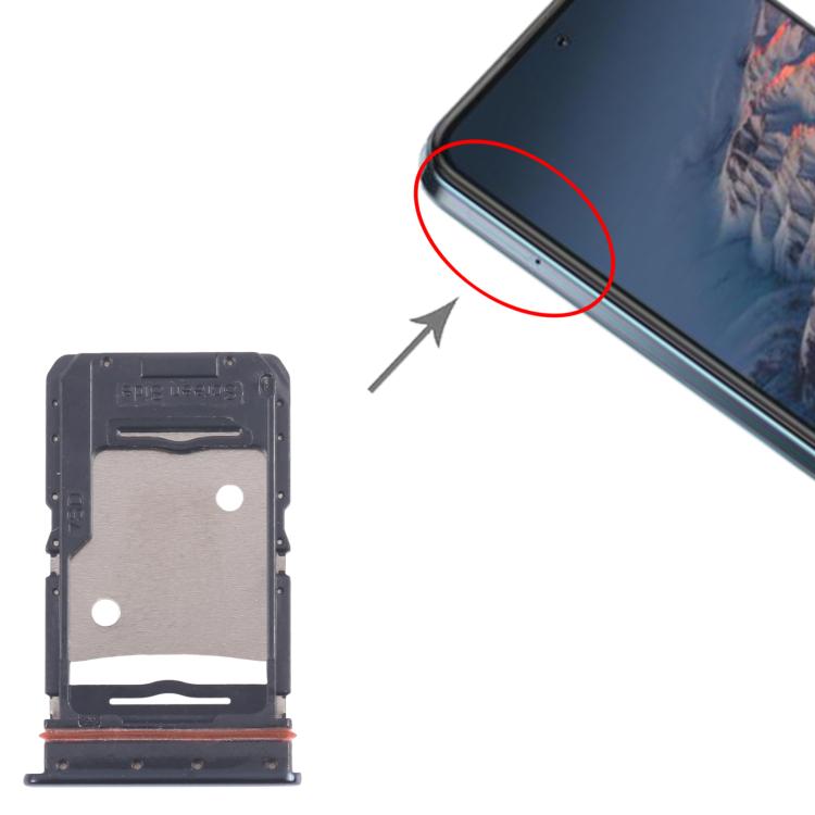 SIM-Karten- und Micro-SD-Fach Tecno Camon 18 P (Schwarz) (10 Stück)