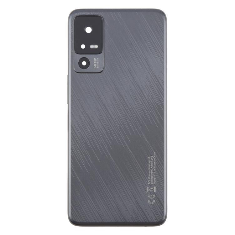 Carcasa trasera original con tapa para lente de cámara TCL 40 R T771K (negra)