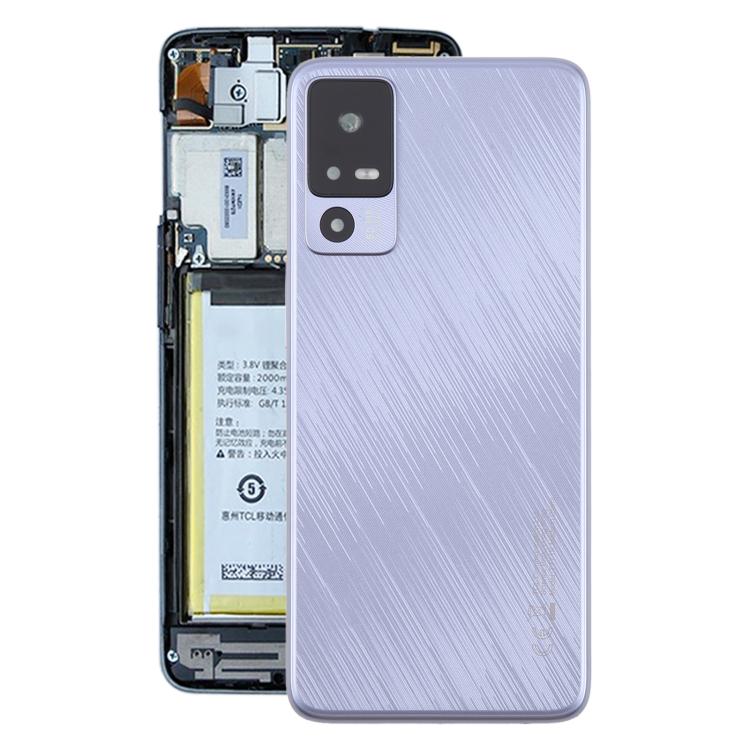 Carcasa trasera original con tapa para lente de cámara (morada) para TCL 40 R T771K
