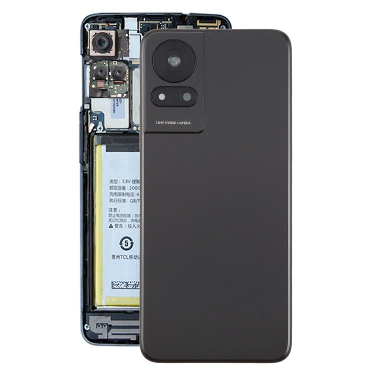 Carcasa trasera original con tapa para lente de cámara TCL 50 LE (negra)