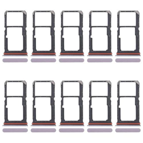 Bandeja para tarjeta SIM original (10 unidades) + bandeja para tarjeta SIM/tarjeta micro SD (rosa) para OPPO A5 Energy
