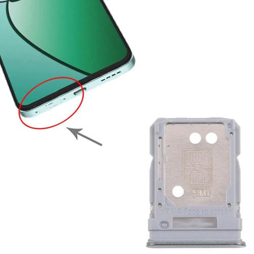 Bandeja para tarjeta SIM original Realme 12+ 5G RMX3867 (10 unidades) + bandeja para tarjeta SIM/tarjeta Micro SD (verde oscuro)