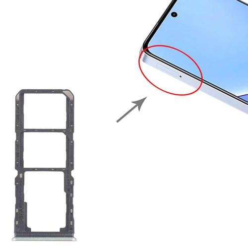 Bandeja para tarjeta SIM original Realme 11x 5G RMX3785 (10 unidades) + bandeja para tarjeta SIM + bandeja para tarjeta Micro SD (verde)