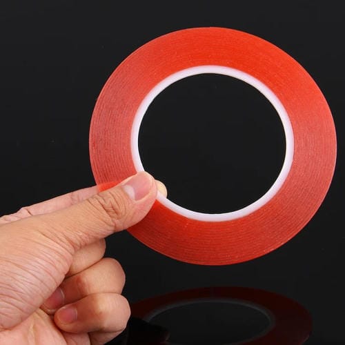 Pegatina Adhesiva de Doble Cara para Teléfono Móvil Panel Táctil Longitud: 25m Ancho: 2mm (Rojo)