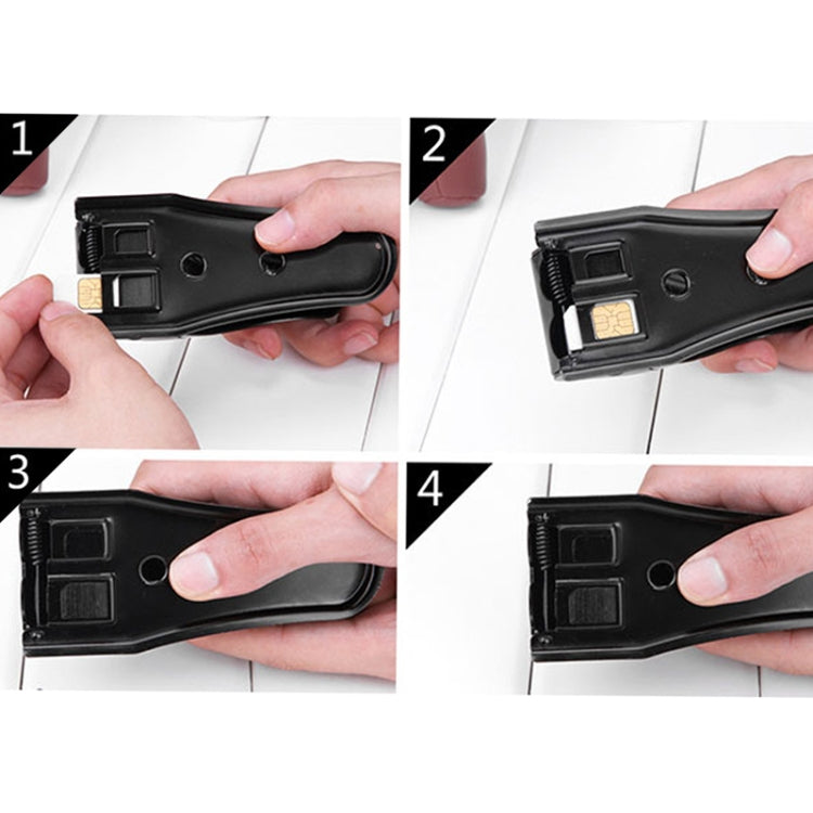 Dual Nano Sim Cutter para Iphone Samsung Huawei Xiaomi con Adaptadores y Llave de Bandeja (Negro)