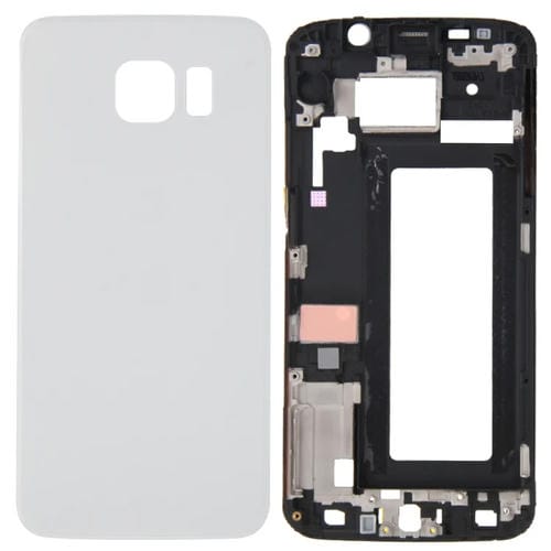 Couverture complète Samsung Galaxy S6 Edge/G925 LCD et batterie (Blanc)