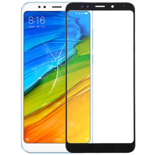 Vetro Esterno della Lente del Display Frontale Xiaomi Redmi Note 5 e Note 5 Pro (Nero)