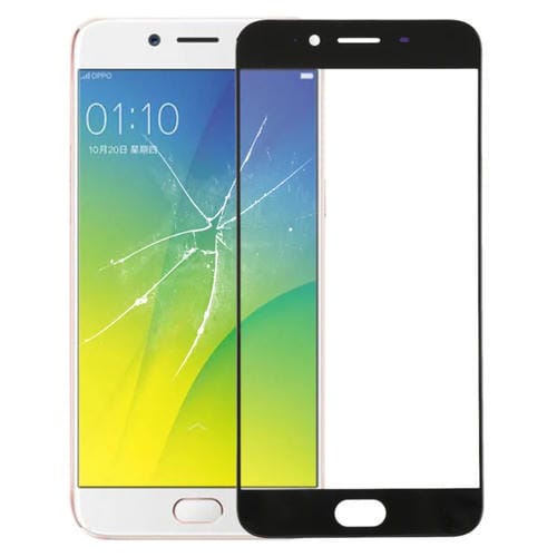 Front Screen Outer Glass Lens Oppo R9S (Black)