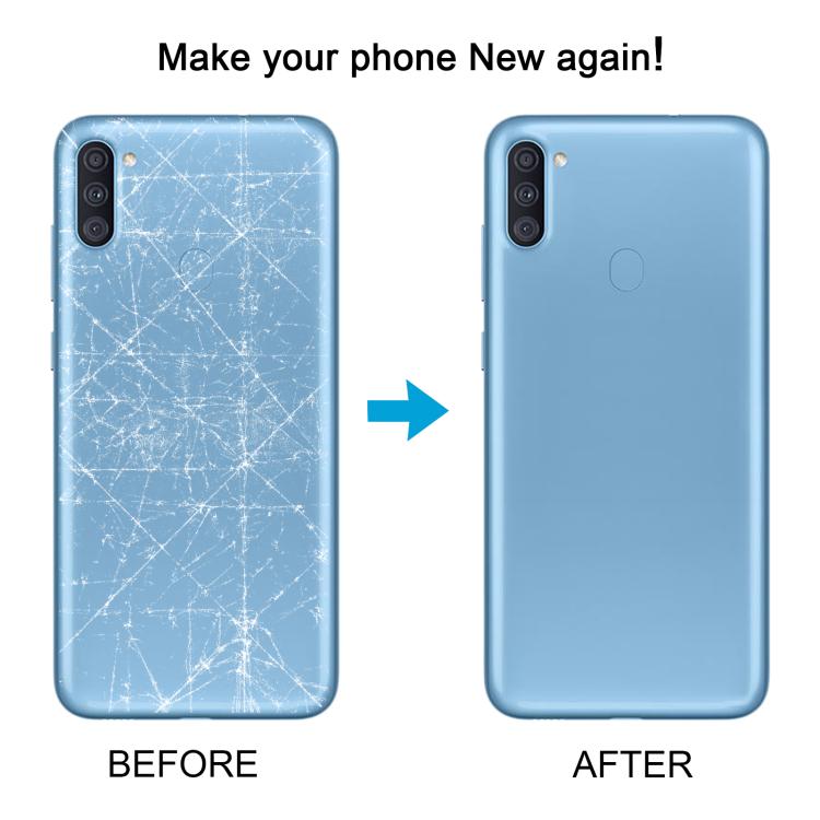 Carcasa trasera con tapa para lente de cámara para Samsung Galaxy A11 SM-A115F (blanca)