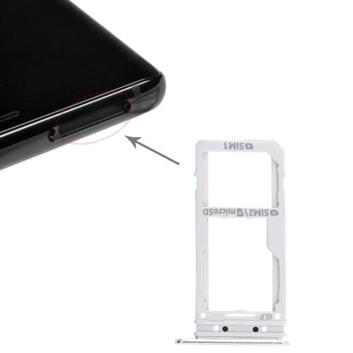 Bandeja de Tarjeta SIM y Micro SD Samsung Galaxy Note 8 (Plata)