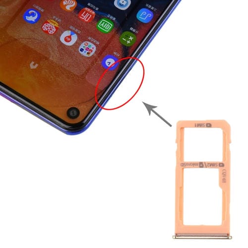 SIM Card and Micro SD Tray Samsung Galaxy A60 (Gold)