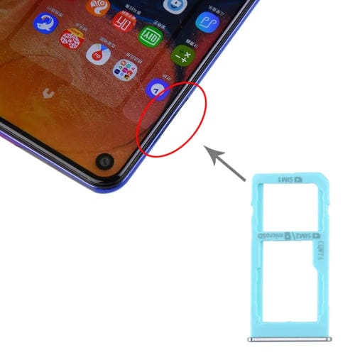 SIM Card and Micro SD Tray Samsung Galaxy A60 (Baby Blue)