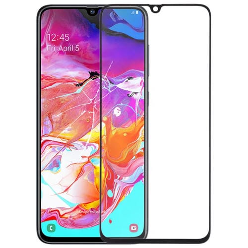 Pantalla Frontal Samsung Galaxy A70 Lente de Cristal Exterior (Negro)